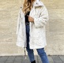 Twice kabát fehér – Női átmeneti kabát – Innova Fashion – 5. kép